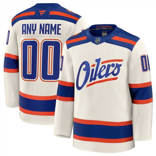 Men's Edmonton Oilers Custom Light Beige Alternate Stitched Hockey Jersey,We sell and wholesale Men's Edmonton Oilers Custom Light Beige Alternate Stitched Hockey Jersey on line form chian!