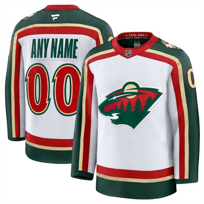 Men's Minnesota Wild Custom White 2025 25th Anniversary Hockey Jersey,We sell and wholesale Men's Minnesota Wild Custom White 2025 25th Anniversary Hockey Jersey on line form chian!