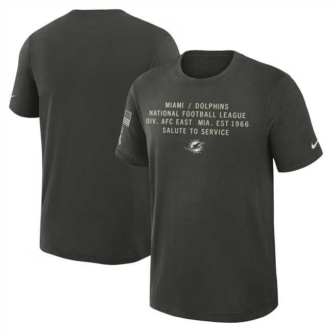 Men's Miami Dolphins Dark Green 2025 Salute to Service Sideline Slub Dri-FIT T-Shirt,We sell and wholesale Men's Miami Dolphins Dark Green 2025 Salute to Service Sideline Slub Dri-FIT T-Shirt on line form chian!