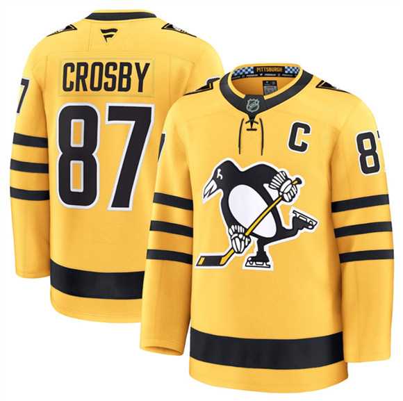 Men's Pittsburgh Penguins #87 Sidney Crosby Gold 2025 Alternate Stitched Jersey Dzhi,We sell and wholesale Men's Pittsburgh Penguins #87 Sidney Crosby Gold 2025 Alternate Stitched Jersey Dzhi on line form chian!