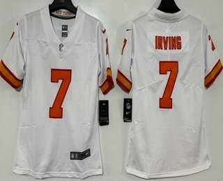 Women's Tampa Bay Buccaneers #7 Bucky Irving Limited White Throwback Vapor Jersey,We sell and wholesale Women's Tampa Bay Buccaneers #7 Bucky Irving Limited White Throwback Vapor Jersey on line form chian!