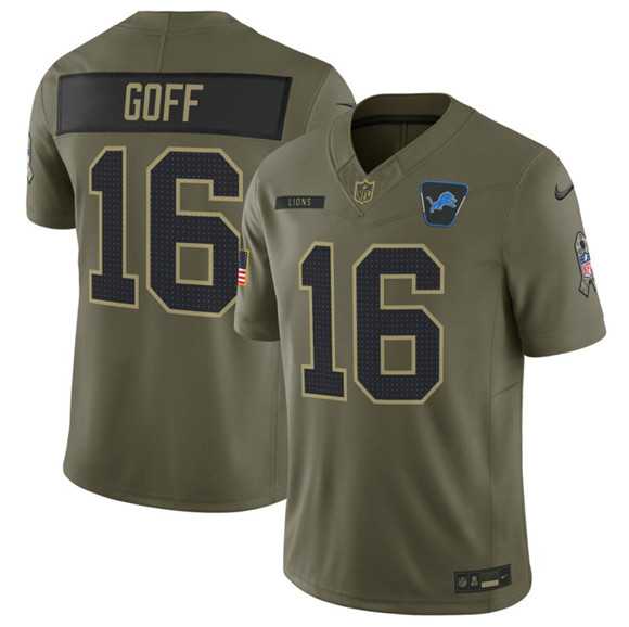 Men's Detroit Lions #16 Jared Goff Olive 2025 F.U.S.E. Salute to Service Limited Stitched Jersey Dyin,We sell and wholesale Men's Detroit Lions #16 Jared Goff Olive 2025 F.U.S.E. Salute to Service Limited Stitched Jersey Dyin on line form chian!