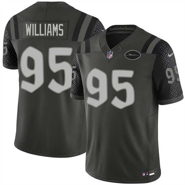 Men's New York Jets #95 Quinnen Williams Black 2025 F.U.S.E. 'Rivalries' Vapor Limited Stitched Jersey Dzhi,We sell and wholesale Men's New York Jets #95 Quinnen Williams Black 2025 F.U.S.E. 'Rivalries' Vapor Limited Stitched Jersey Dzhi on line form chian!