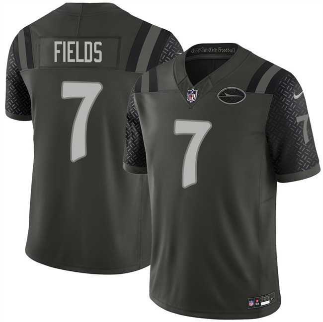 Men's New York Jets #7 Justin Fields Black 2025 F.U.S.E. 'Rivalries' Vapor Limited Stitched Jersey Dzhi,We sell and wholesale Men's New York Jets #7 Justin Fields Black 2025 F.U.S.E. 'Rivalries' Vapor Limited Stitched Jersey Dzhi on line form chian!