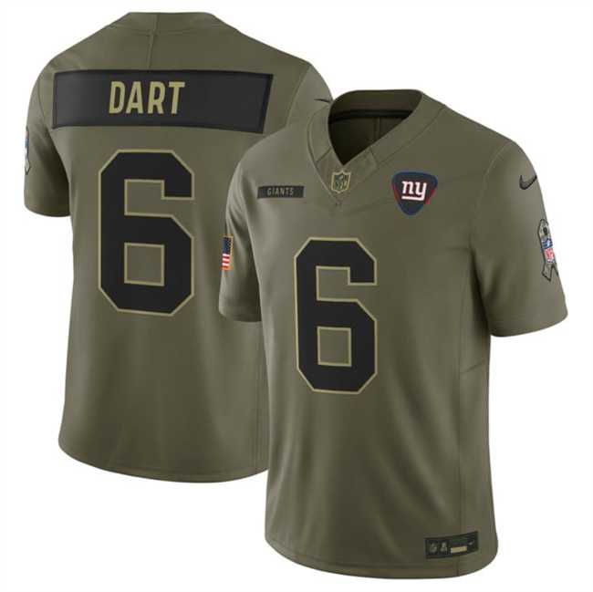 Men's New York Giants #6 Jaxson Dart Olive 2025 F.U.S.E. Salute to Service Limited Stitched Jersey Dyin,We sell and wholesale Men's New York Giants #6 Jaxson Dart Olive 2025 F.U.S.E. Salute to Service Limited Stitched Jersey Dyin on line form chian!