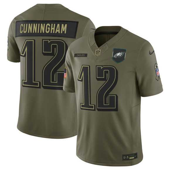 Men's Philadelphia Eagles #12 Randall Cunningham Olive 2025 Salute to Service Limited Stitched Jersey Dyin,We sell and wholesale Men's Philadelphia Eagles #12 Randall Cunningham Olive 2025 Salute to Service Limited Stitched Jersey Dyin on line form chian!