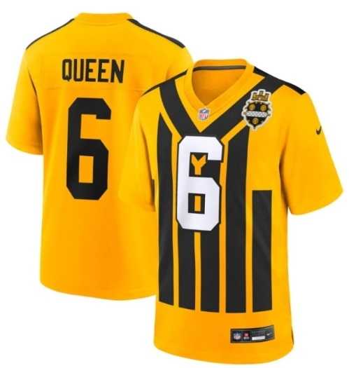 Men's Pittsburgh Steelers #6 Patrick Queen Gold 1933 Throwback Alternate Stitched Jersey Dzhi,We sell and wholesale Men's Pittsburgh Steelers #6 Patrick Queen Gold 1933 Throwback Alternate Stitched Jersey Dzhi on line form chian!