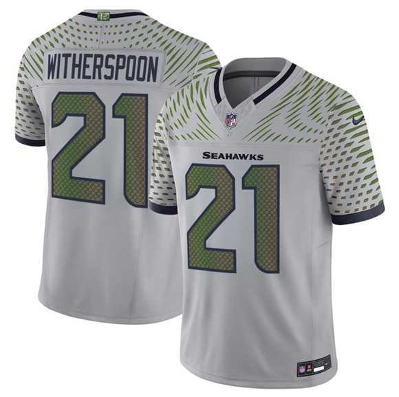 Men's Seattle Seahawks #21 Devon Witherspoon Gray 2025 F.U.S.E. 'Rivalries' Vapor Limited Stitched Jersey Dzhi,We sell and wholesale Men's Seattle Seahawks #21 Devon Witherspoon Gray 2025 F.U.S.E. 'Rivalries' Vapor Limited Stitched Jersey Dzhi on line form chian!
