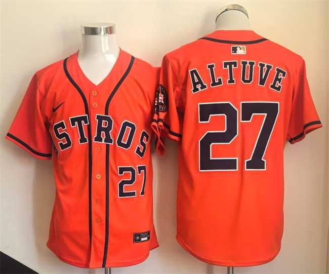 Men's Houston Astros #27 Jose Altuve Orange Limited Stitched Jersey,We sell and wholesale Men's Houston Astros #27 Jose Altuve Orange Limited Stitched Jersey on line form chian!