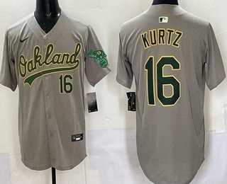 Men's Oakland Athletics #16 Nick Kurtz Gray Limited Jersey,We sell and wholesale Men's Oakland Athletics #16 Nick Kurtz Gray Limited Jersey on line form chian!