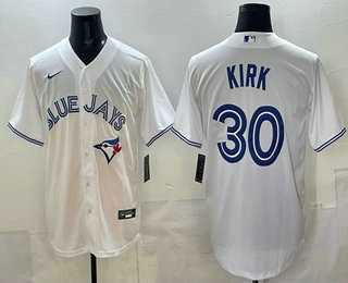 Men's Toronto Blue Jays #30 Alejandro Kirk White Cool Base Jersey,We sell and wholesale Men's Toronto Blue Jays #30 Alejandro Kirk White Cool Base Jersey on line form chian!