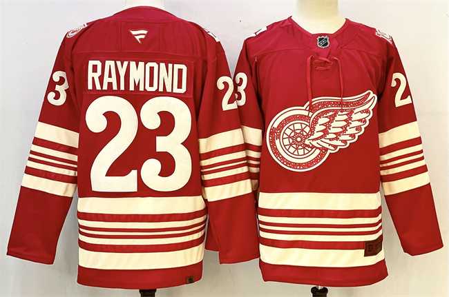 Men's Detroit Red Wings #23 Lucas Raymond Red 2025-26 Centennial Premium Stitched Jersey,We sell and wholesale Men's Detroit Red Wings #23 Lucas Raymond Red 2025-26 Centennial Premium Stitched Jersey on line form chian!