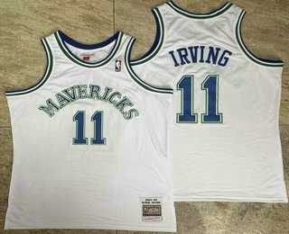 Men's Dallas Mavericks #11 Kyrie Irving White AU Throwback Jersey,We sell and wholesale Men's Dallas Mavericks #11 Kyrie Irving White AU Throwback Jersey on line form chian!