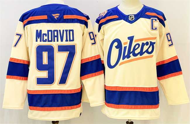 Men's Edmonton Oilers #97 Connor McDavid Light Beige 2025 Alternate With C Patch Stitched Hockey Jersey,We sell and wholesale Men's Edmonton Oilers #97 Connor McDavid Light Beige 2025 Alternate With C Patch Stitched Hockey Jersey on line form chian!