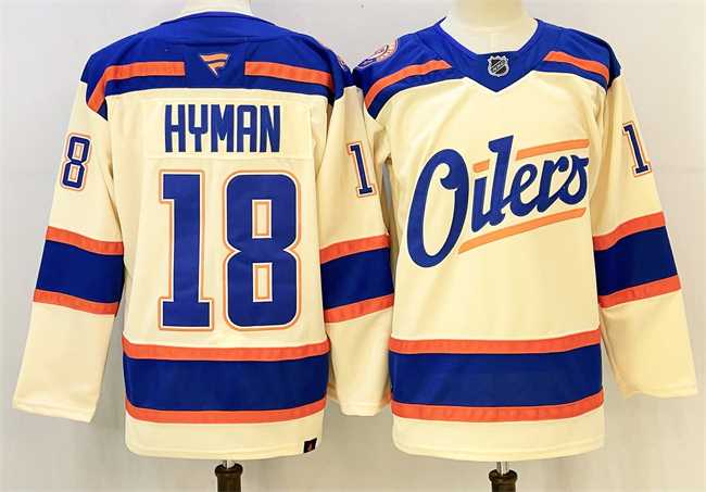 Men's Edmonton Oilers #18 Zach Hyman Light Beige 2025 Alternate Stitched Hockey Jersey,We sell and wholesale Men's Edmonton Oilers #18 Zach Hyman Light Beige 2025 Alternate Stitched Hockey Jersey on line form chian!