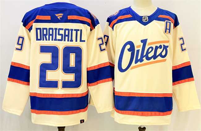 Men's Edmonton Oilers #29 Leon Draisaitl Light Beige Alternate With A Patch Stitched Hockey Jersey,We sell and wholesale Men's Edmonton Oilers #29 Leon Draisaitl Light Beige Alternate With A Patch Stitched Hockey Jersey on line form chian!