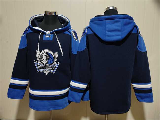 Men's Dallas Mavericks Navy Black Lace-Up Pullover Hoodie,We sell and wholesale Men's Dallas Mavericks Navy Black Lace-Up Pullover Hoodie on line form chian!