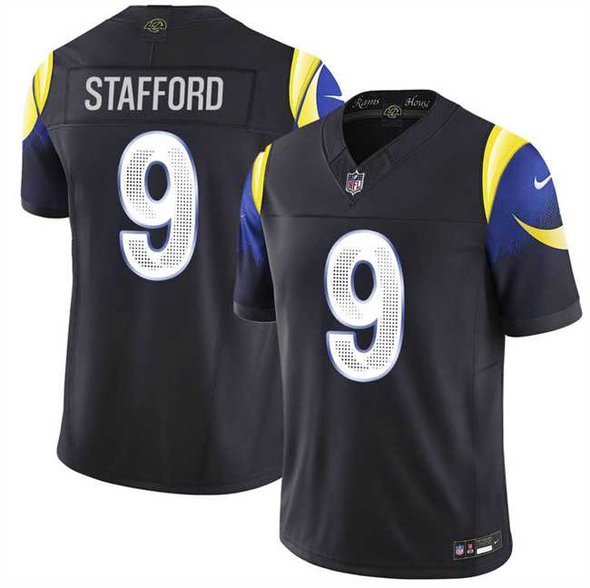 Men's Los Angeles Rams #9 Matthew Stafford midnight blue 2025 F.U.S.E. 'Rivalries' Vapor Limited Stitched Jersey,We sell and wholesale Men's Los Angeles Rams #9 Matthew Stafford midnight blue 2025 F.U.S.E. 'Rivalries' Vapor Limited Stitched Jersey on line form chian!