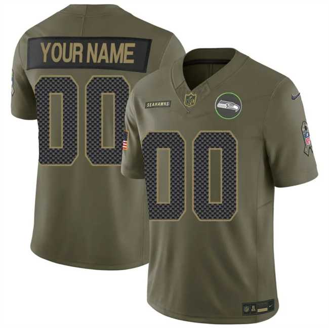 Men's Seattle Seahawks Active Player Custom Olive 2025 F.U.S.E. Salute to Service Limited Stitched Football Jersey,We sell and wholesale Men's Seattle Seahawks Active Player Custom Olive 2025 F.U.S.E. Salute to Service Limited Stitched Football Jersey on line form chian!