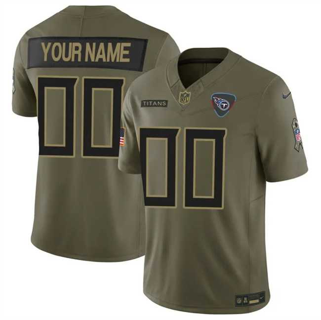 Men's Tennessee Titans Active Player Custom Olive 2025 F.U.S.E. Salute to Service Limited Stitched Football Jersey,We sell and wholesale Men's Tennessee Titans Active Player Custom Olive 2025 F.U.S.E. Salute to Service Limited Stitched Football Jersey on line form chian!