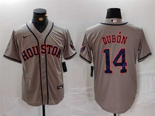 Men's Houston Astros #14 Mauricio Dubon Grey Cool Base Stitched Jersey,We sell and wholesale Men's Houston Astros #14 Mauricio Dubon Grey Cool Base Stitched Jersey on line form chian!