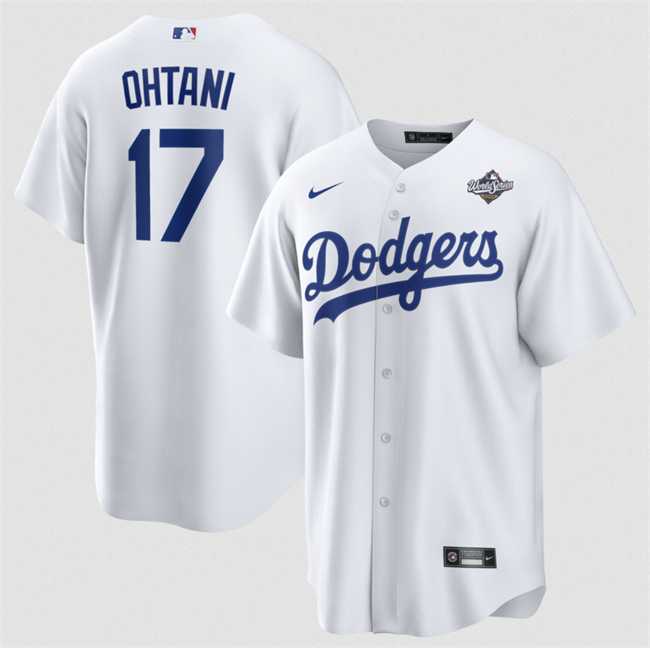 Men's Los Angeles Dodgers #17 Shohei Ohtani White 2025 World Series Home Cool Base Stitched Jersey Dzhi,We sell and wholesale Men's Los Angeles Dodgers #17 Shohei Ohtani White 2025 World Series Home Cool Base Stitched Jersey Dzhi on line form chian!