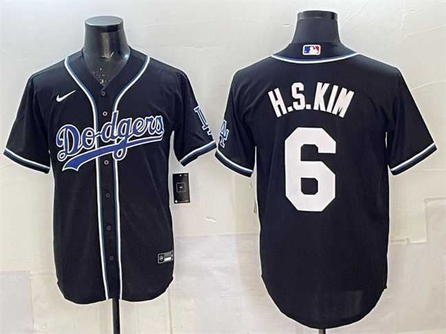 Men's Los Angeles Dodgers #6 H.S.Kim Black Cool Base Stitched Jersey,We sell and wholesale Men's Los Angeles Dodgers #6 H.S.Kim Black Cool Base Stitched Jersey on line form chian!