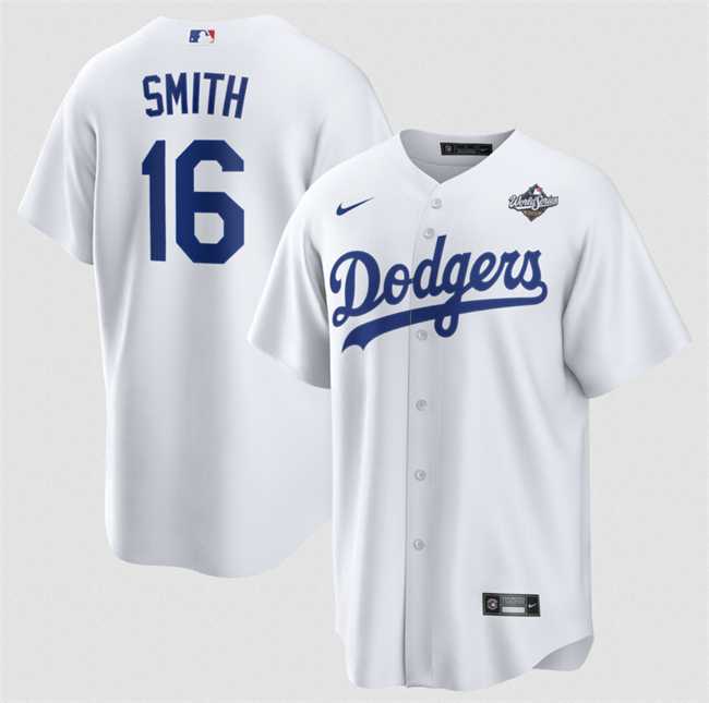 Men's Los Angeles Dodgers #16 Will Smith White 2025 World Series Home Cool Base Stitched Jersey Dzhi,We sell and wholesale Men's Los Angeles Dodgers #16 Will Smith White 2025 World Series Home Cool Base Stitched Jersey Dzhi on line form chian!