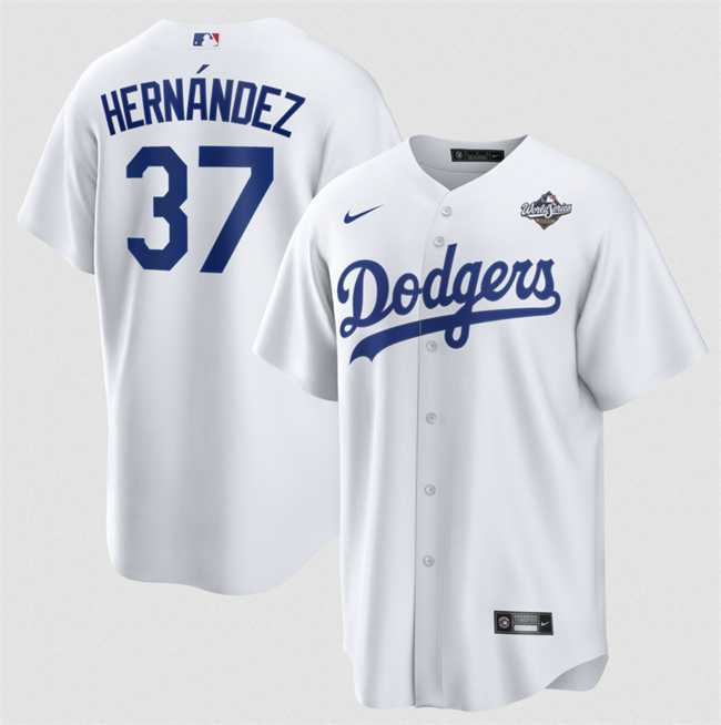 Men's Los Angeles Dodgers #37 Teoscar Hernandez White 2025 World Series Home Cool Base Stitched Jersey Dzhi,We sell and wholesale Men's Los Angeles Dodgers #37 Teoscar Hernandez White 2025 World Series Home Cool Base Stitched Jersey Dzhi on line form chian!