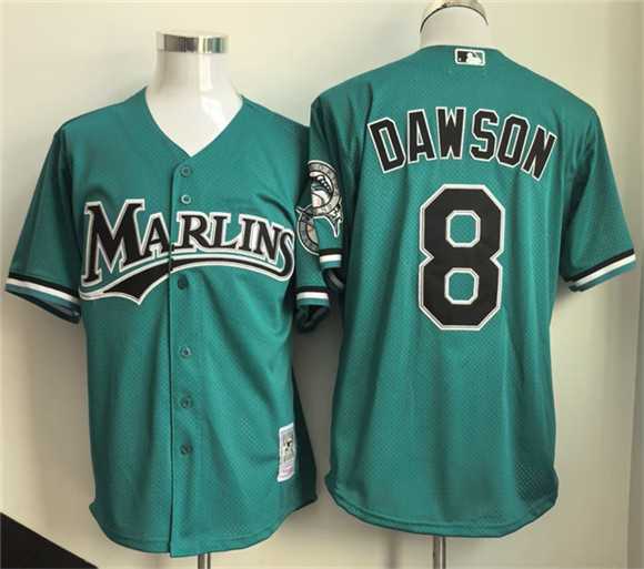 Men's Miami Marlins #8 Andre Dawson Teal Throwback Stitched Jersey,We sell and wholesale Men's Miami Marlins #8 Andre Dawson Teal Throwback Stitched Jersey on line form chian!