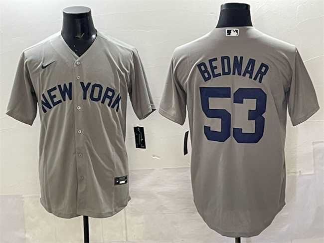 Men's New York Yankees #53 David Bednar Grey Stitched Jersey,We sell and wholesale Men's New York Yankees #53 David Bednar Grey Stitched Jersey on line form chian!