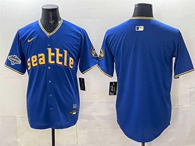 Men's Seattle Mariners Blank Royal With 2025 AL West Division Champions Patch City Connect Limited Stitched Jersey,We sell and wholesale Men's Seattle Mariners Blank Royal With 2025 AL West Division Champions Patch City Connect Limited Stitched Jersey on line form chian!