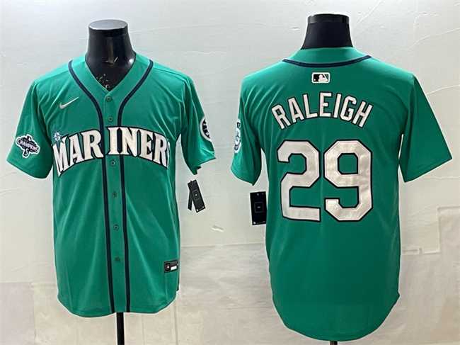 Men's Seattle Mariners #29 Cal Raleigh Aqua With 2025 AL West Division Champions Patch Limited Stitched jersey,We sell and wholesale Men's Seattle Mariners #29 Cal Raleigh Aqua With 2025 AL West Division Champions Patch Limited Stitched jersey on line form chian!