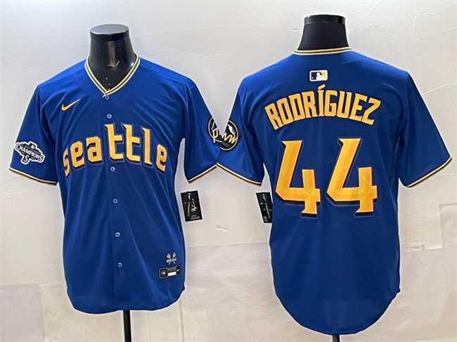 Men's Seattle Mariners #44 Julio Rodriguez Royal With 2025 AL West Division Champions Patch City Connect Limited Stitched Jersey,We sell and wholesale Men's Seattle Mariners #44 Julio Rodriguez Royal With 2025 AL West Division Champions Patch City Connect Limited Stitched Jersey on line form chian!