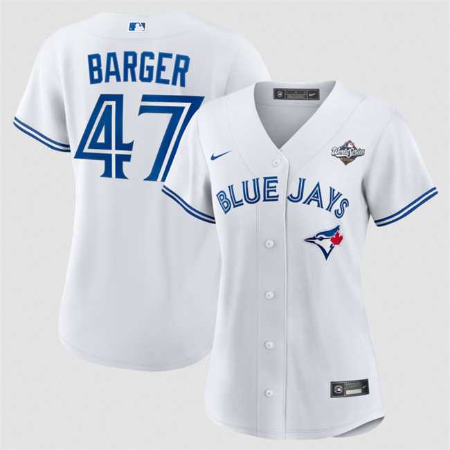 Women's Toronto Blue Jays #47 Addison Barger White 2025 World Series Home Cool Base Stitched Jersey Dzhi,We sell and wholesale Women's Toronto Blue Jays #47 Addison Barger White 2025 World Series Home Cool Base Stitched Jersey Dzhi on line form chian!