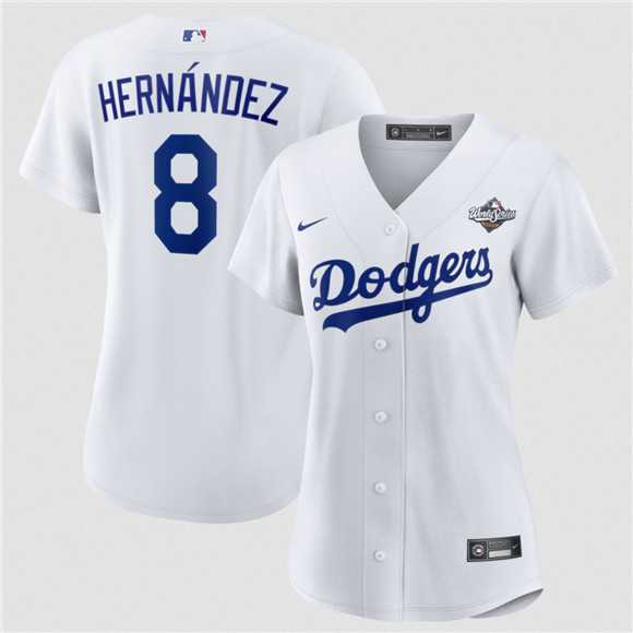 Women's Los Angeles Dodgers #8 Enrique Hernandez White 2025 World Series Home Cool Base Stitched Jersey Dzhi,We sell and wholesale Women's Los Angeles Dodgers #8 Enrique Hernandez White 2025 World Series Home Cool Base Stitched Jersey Dzhi on line form chian!