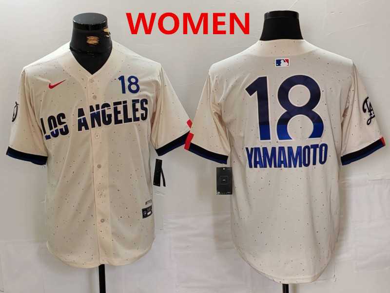 Women's los angeles dodgers #18 yoshinobu yamamoto cream 2024 city connect limited jersey,We sell and wholesale Women's los angeles dodgers #18 yoshinobu yamamoto cream 2024 city connect limited jersey on line form chian!