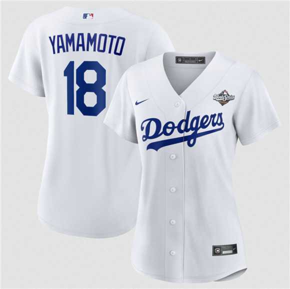 Women's Los Angeles Dodgers #18 Yoshinobu Yamamoto White 2025 World Series Home Cool Base Stitched Jersey Dzhi,We sell and wholesale Women's Los Angeles Dodgers #18 Yoshinobu Yamamoto White 2025 World Series Home Cool Base Stitched Jersey Dzhi on line form chian!