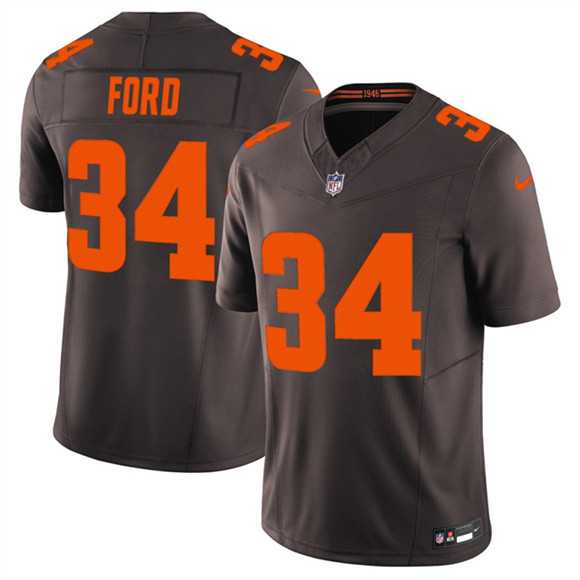 Men's Cleveland Browns #34 Jerome Ford Brown 2025 F.U.S.E. Alpha Dawg Limited Stitched Jersey Dzhi,We sell and wholesale Men's Cleveland Browns #34 Jerome Ford Brown 2025 F.U.S.E. Alpha Dawg Limited Stitched Jersey Dzhi on line form chian!