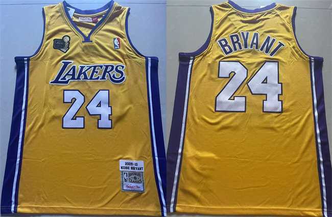 Men's Los Angeles Lakers #24 Kobe Bryant Yellow 2009-10 Stitched Throwback Jersey,We sell and wholesale Men's Los Angeles Lakers #24 Kobe Bryant Yellow 2009-10 Stitched Throwback Jersey on line form chian!