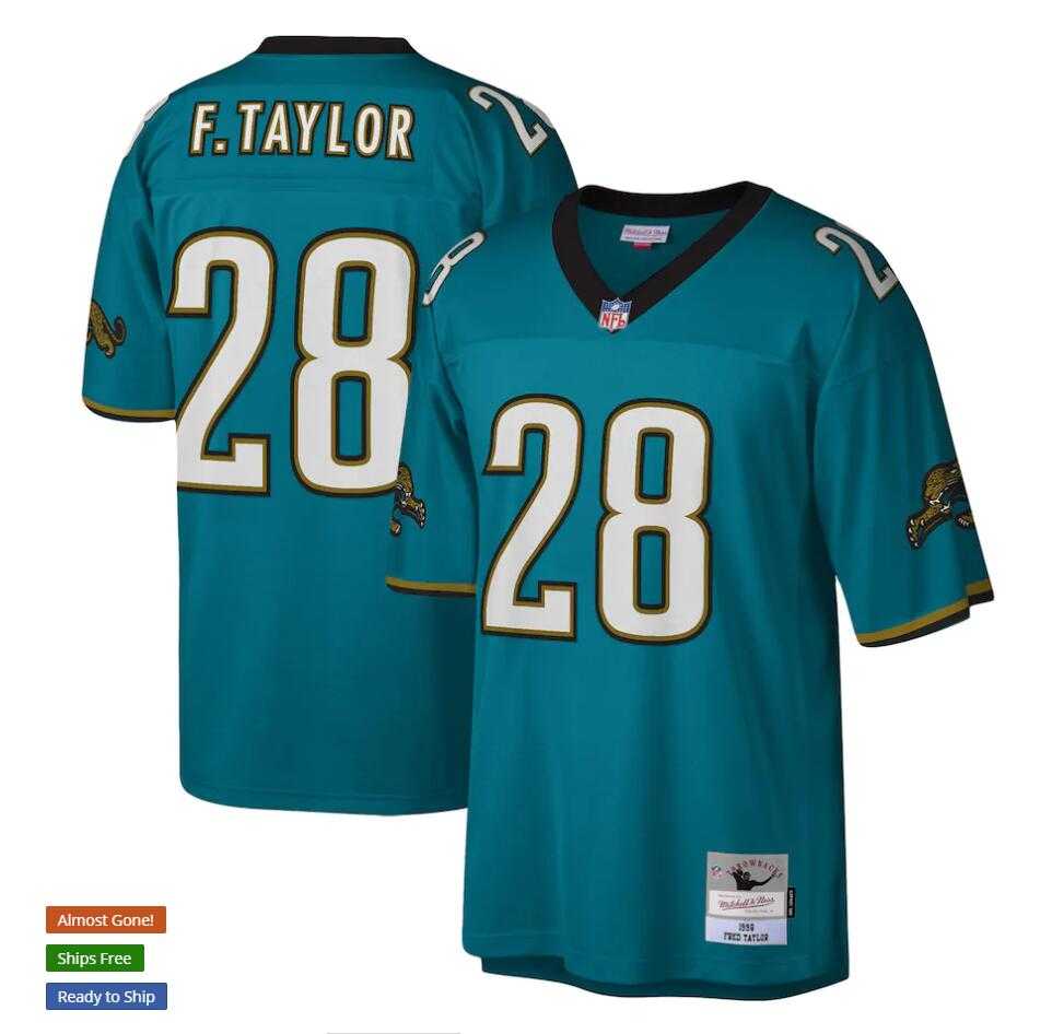 Men's Jacksonville Jaguars #28 Fred Taylor Mitchell & Ness Teal NFL Throwback Jersey,We sell and wholesale Men's Jacksonville Jaguars #28 Fred Taylor Mitchell & Ness Teal NFL Throwback Jersey on line form chian!