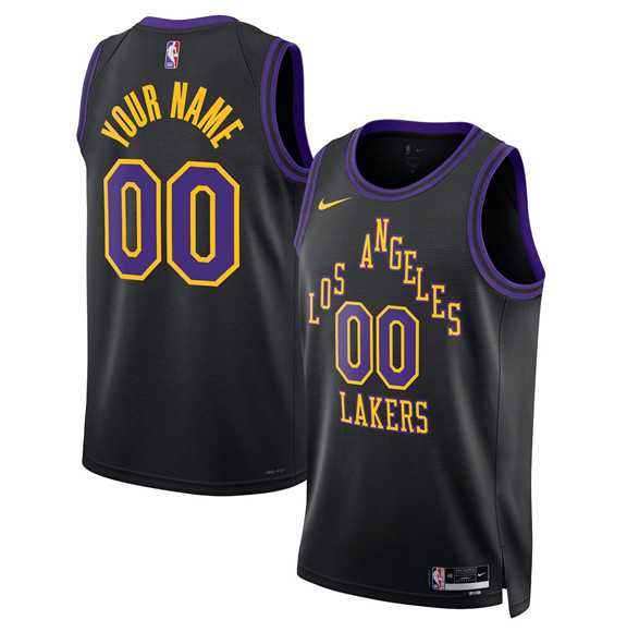 Men's Los Angeles Lakers Active Player Custom Black 2025-26 City Edition Stitched Basketball Jersey,We sell and wholesale Men's Los Angeles Lakers Active Player Custom Black 2025-26 City Edition Stitched Basketball Jersey on line form chian!