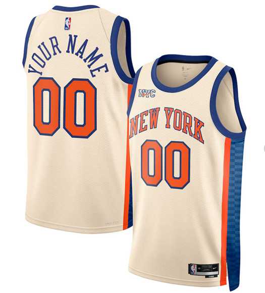 Men's New Yok Knicks Active Player Custom Cream 2025-26 City Edition Swingman Stitched Basketball Jersey,We sell and wholesale Men's New Yok Knicks Active Player Custom Cream 2025-26 City Edition Swingman Stitched Basketball Jersey on line form chian!