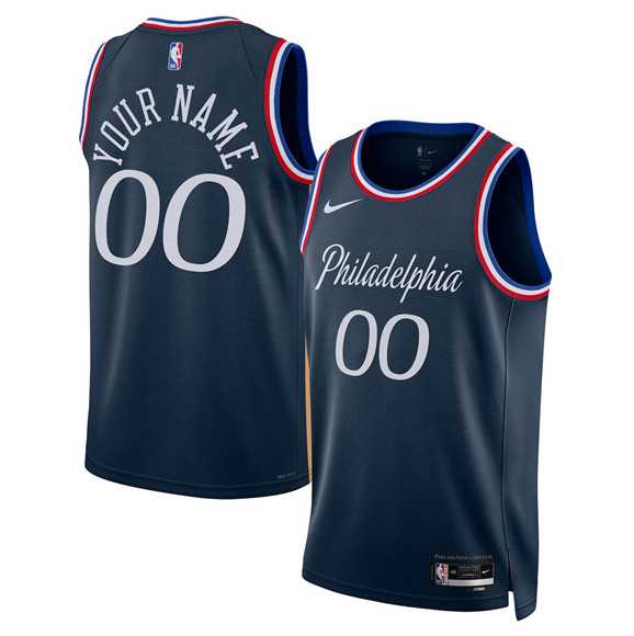 Men's Philadelphia 76ers Active Player Custom Navy 2025-26 City Edition Swingman Stitched Jersey,We sell and wholesale Men's Philadelphia 76ers Active Player Custom Navy 2025-26 City Edition Swingman Stitched Jersey on line form chian!