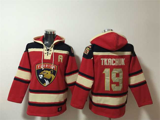 Men's Florida Panthers #19 Matthew Tkachuk Red Lace-Up Pullover Hoodie,We sell and wholesale Men's Florida Panthers #19 Matthew Tkachuk Red Lace-Up Pullover Hoodie on line form chian!