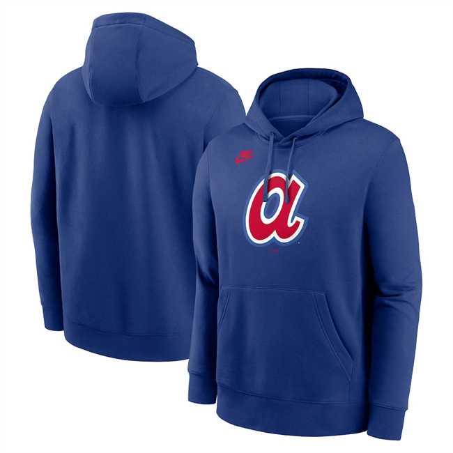 Men's Atlanta Braves Royal Cooperstown Collection Logo Club Pullover Hoodie,We sell and wholesale Men's Atlanta Braves Royal Cooperstown Collection Logo Club Pullover Hoodie on line form chian!