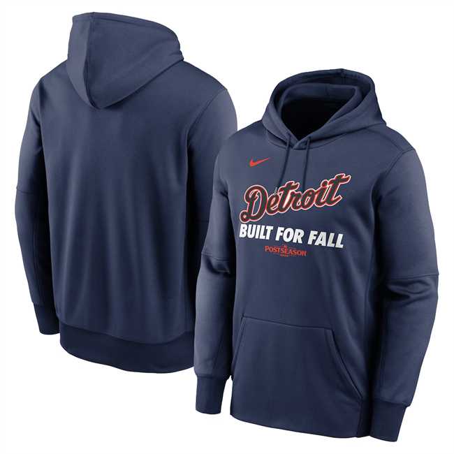 Men's Detroit Tigers Navy 2025 Postseason Collection Therma Fleece Hoodie,We sell and wholesale Men's Detroit Tigers Navy 2025 Postseason Collection Therma Fleece Hoodie on line form chian!