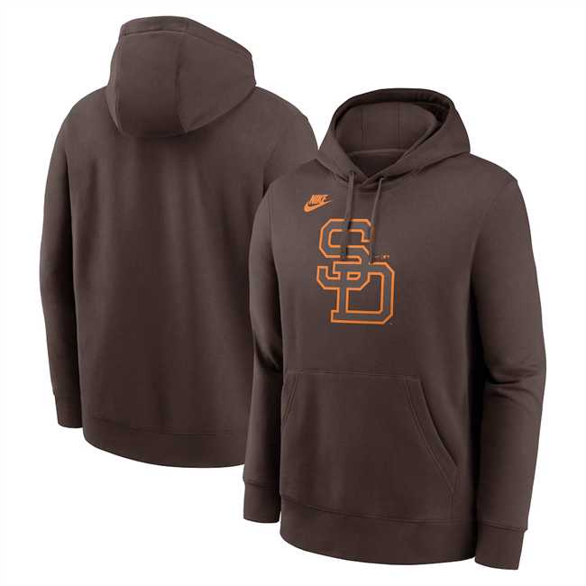 Men's San Diego Padres Brown Cooperstown Collection Logo Club Pullover Hoodie,We sell and wholesale Men's San Diego Padres Brown Cooperstown Collection Logo Club Pullover Hoodie on line form chian!