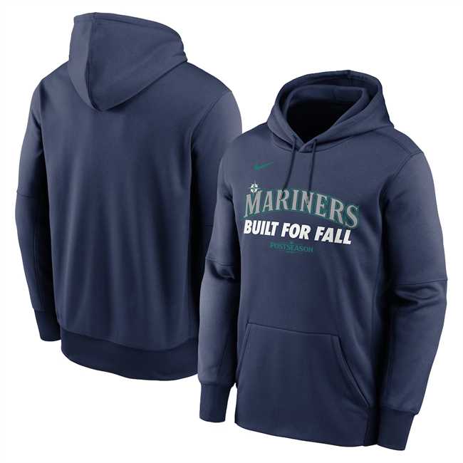 Men's Seattle Mariners Navy 2025 Postseason Collection Therma Hoodie,We sell and wholesale Men's Seattle Mariners Navy 2025 Postseason Collection Therma Hoodie on line form chian!
