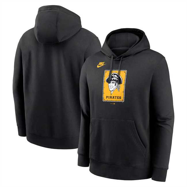 Men's Pittsburgh Pirates Black Cooperstown Collection Logo Club Pullover Hoodie,We sell and wholesale Men's Pittsburgh Pirates Black Cooperstown Collection Logo Club Pullover Hoodie on line form chian!
